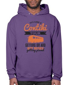 Its like a Contiki tour getting on and off buses getting pissed 3# - bus- Hoodie