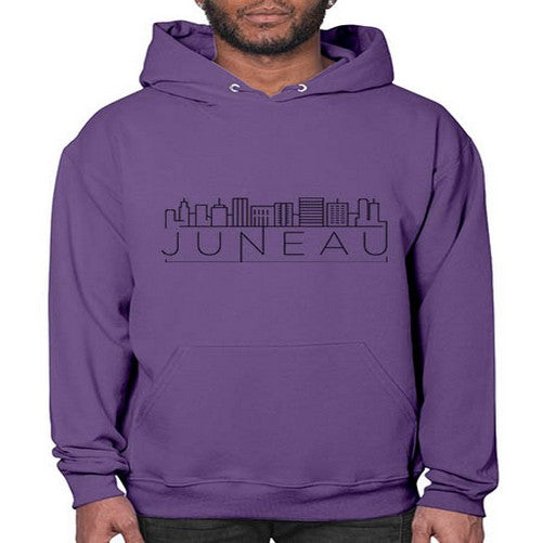 Juneau Minimal Skyline 1003# - cities- Hoodie