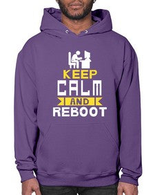 Keep Calm and reboot 27# - computer- Hoodie