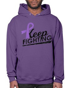 Keep Fighting Alzheimers Epilepsy Warrior Awareness Ribbon 190# - alzheimers- Hoodie