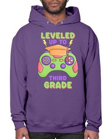 Leveled up to third Grade 472# - third grade- Hoodie
