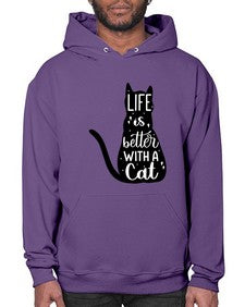 Life Is Better With A Cat Style 98# - cats- Hoodie