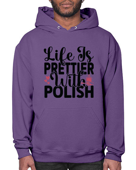 Life Is Prettier With Polish 1052# - nail tech- Hoodie