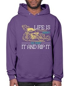 Life is short so grip it and rip it 43# - motorcycle- Hoodie
