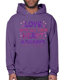 Love With All Your Heart Alzheimer 195# - alzheimers- Hoodie