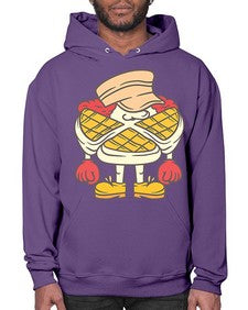 Misterious waffle 165# - cartoon food- Hoodie