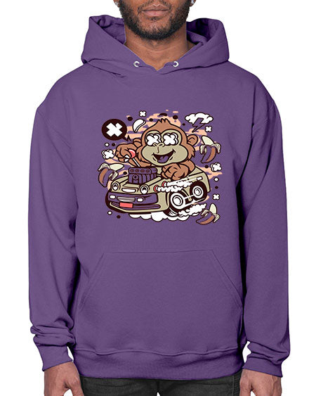 Monkey Hotrod - monkey- Hoodie