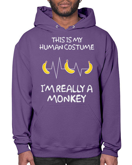 Monkey Human Costume Banana 15# - monkey- Hoodie