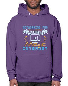 Networking for dummies your computer magic internet 22# - computer- Hoodie