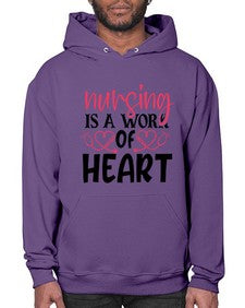 Nursing is a work of heart Style 1268# - nurse- Hoodie