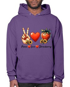 Peace Love Strawberry Festival 1479# - strawberry- Hoodie