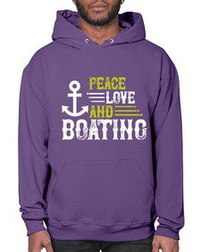 Peace Love and Boating 33# - boats- Hoodie