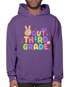 Peace Out third Grade Peace 648# - third grade- Hoodie