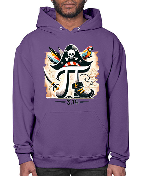 Pirate Pi Day Sublimation Design 39# - pi- Hoodie