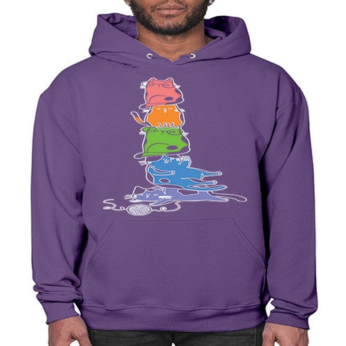 Pride Kawaii Cats Pile Cute Anime 277# - anime- Hoodie