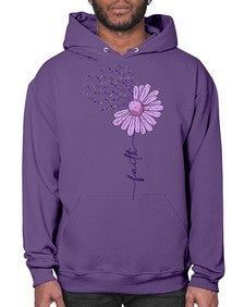 Purple Daisy Faith AlzheimerS Awareness 209# - alzheimers- Hoodie