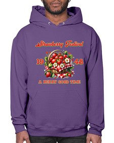 Retro Berry Strawberry Festival 1503# - strawberry- Hoodie