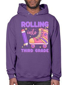 Rolling into third Grade 790# - third grade- Hoodie