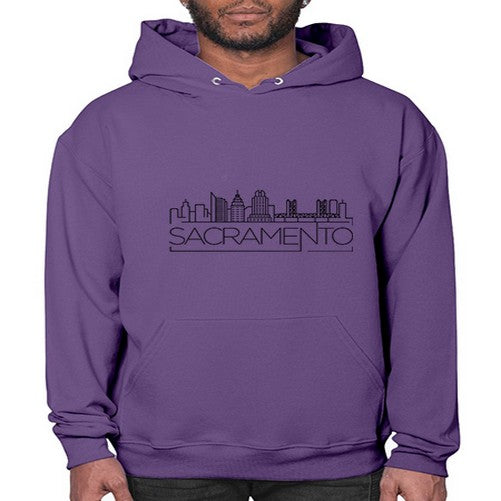 Sacramento Minimal Skyline 1760# - cities- Hoodie