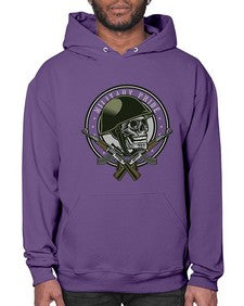 Skull Soldier 1066# - skull and bones- Hoodie