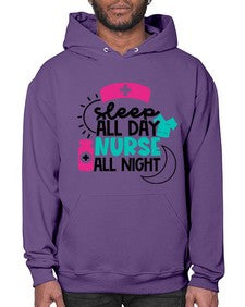 Sleep All Day Nurse All Night Style Style 1397# - nurse- Hoodie