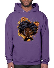 Sparkling Black Girl Design 12# - black girls or women- Hoodie