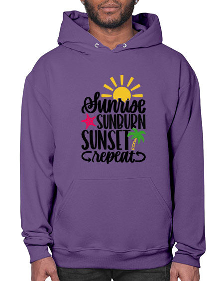 Sunrise Sunburn Sunset Repeat Style 16# - summer- Hoodie