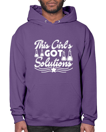 This Girl s Got Solutions 18# - general science- Hoodie