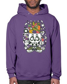 Vegetable Skull Head 1195# - skull and bones- Hoodie