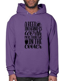 a beer in hand is worth 516# - beer- Hoodie