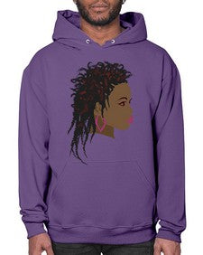 african girl 89# - black girls or women- Hoodie