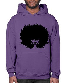 afro woman 69# - black girls or women- Hoodie