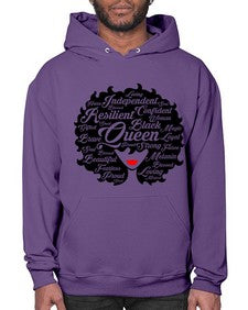 afro woman new 67# - black girls or women- Hoodie