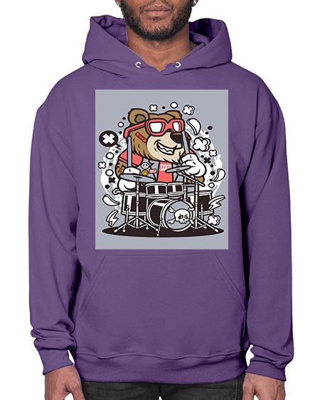 bear drummer 33# - bears - animals- Hoodie