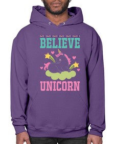 believe unicorn 45# - unicorn- Hoodie