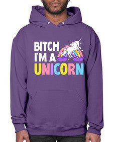 bitch im a unicorn 61# - unicorn- Hoodie