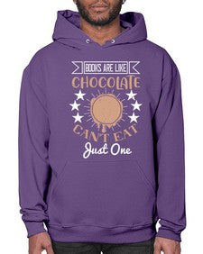 books are like chocolate cant eat just one 57# - chocolate- Hoodie