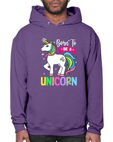 born to be a unicorn 72# - unicorn- Hoodie