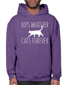 boys whatever cats forever - cats- Hoodie