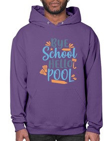bye school hello pool 32# - general school- Hoodie