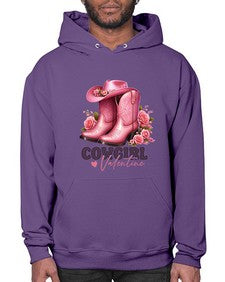 cowgirl valentine cupid valentine 352# - western- Hoodie