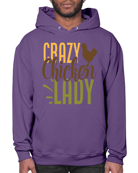 crazy chicken lady 154# - chicken- Hoodie
