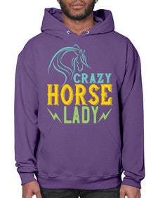 crazy horse lady Style 10# - horse- Hoodie