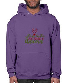 dear santajust bring a unicorn 93# - unicorn- Hoodie