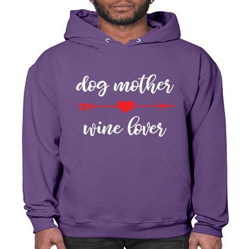dog mom wine 84# - dogs- Hoodie