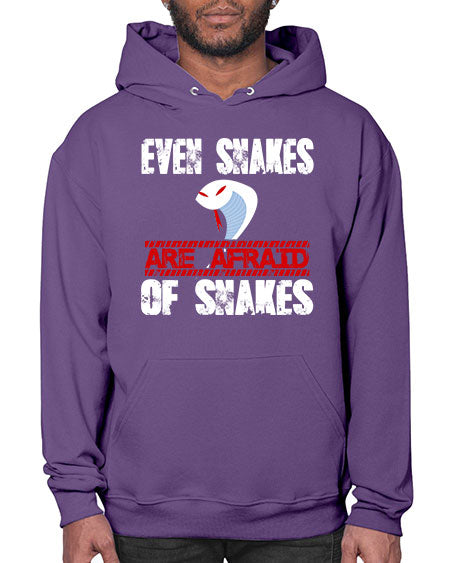 even snakes are afraid of snakes - snake- Hoodie