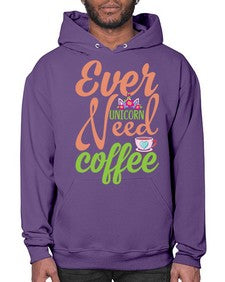 ever unicorn need coffee 125# - unicorn- Hoodie