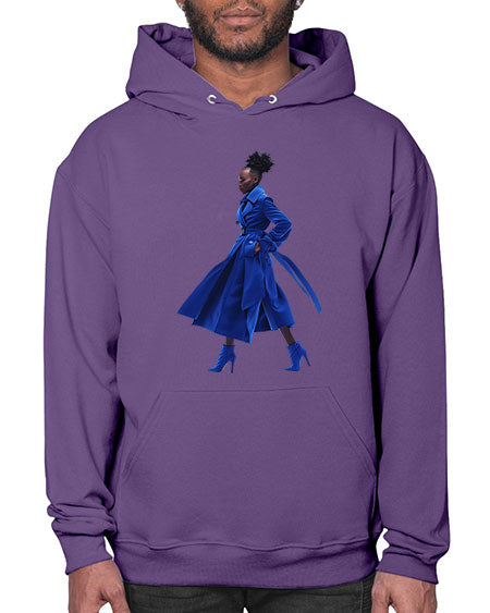 fashion girl in indigo 33# -  fashion- Hoodie