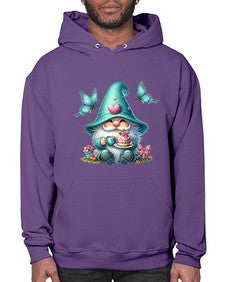 gnome with butterfly 14# - gnome- Hoodie