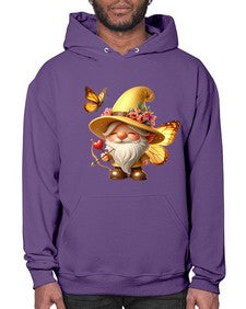 gnome with butterfly 27# - gnome- Hoodie